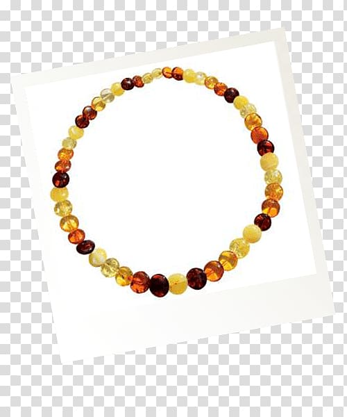 Amber Bead Necklace Bracelet, necklace transparent background PNG clipart