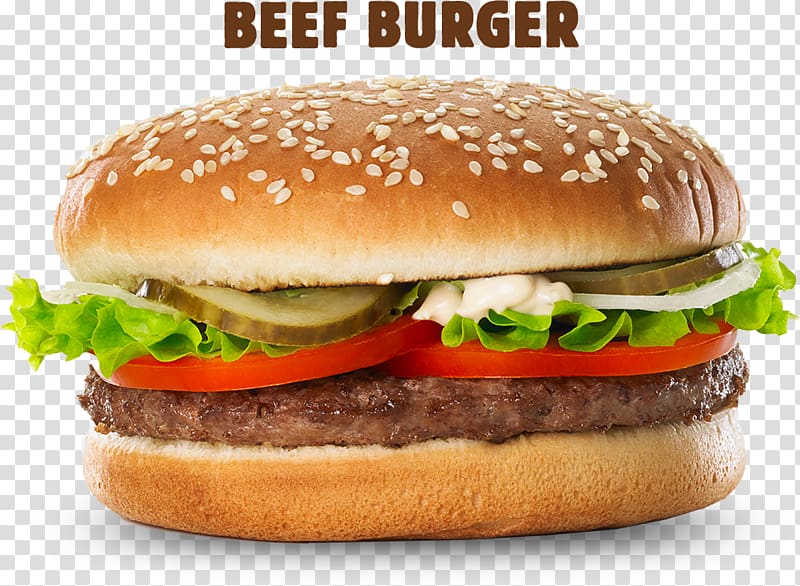 Hamburger Cheeseburger McDonald\'s Big Mac Whopper McChicken, burger king transparent background PNG clipart
