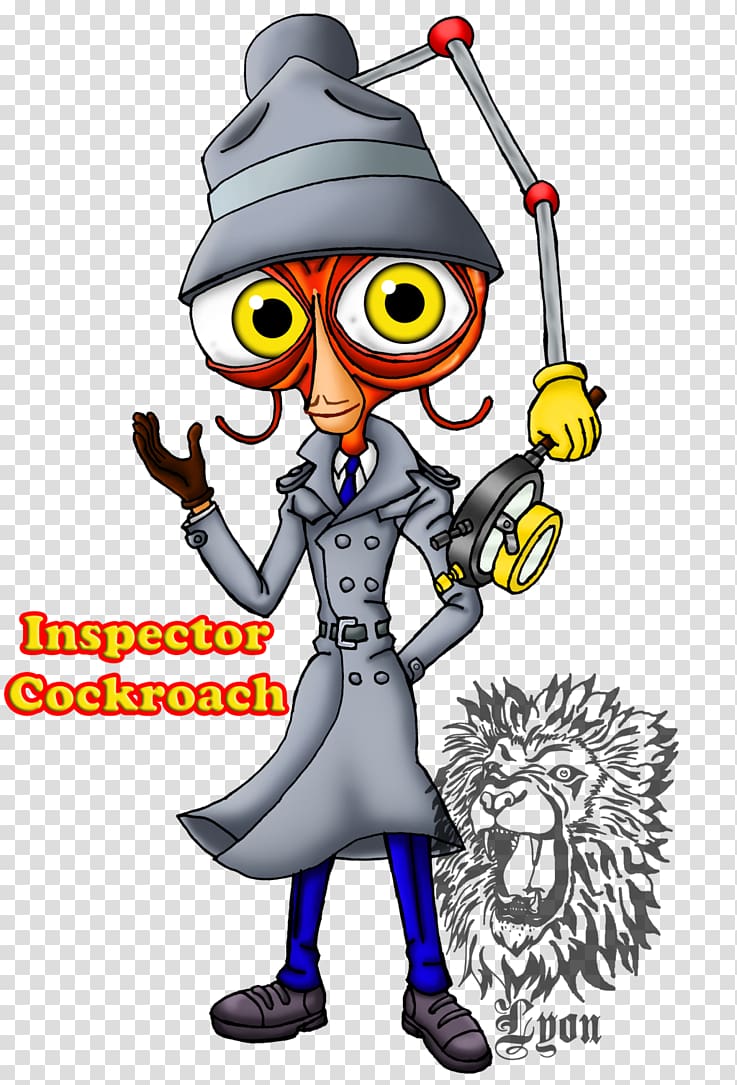 Dr. Cockroach Inspector Gadget Cartoon Gallaxhar, cockroach transparent background PNG clipart