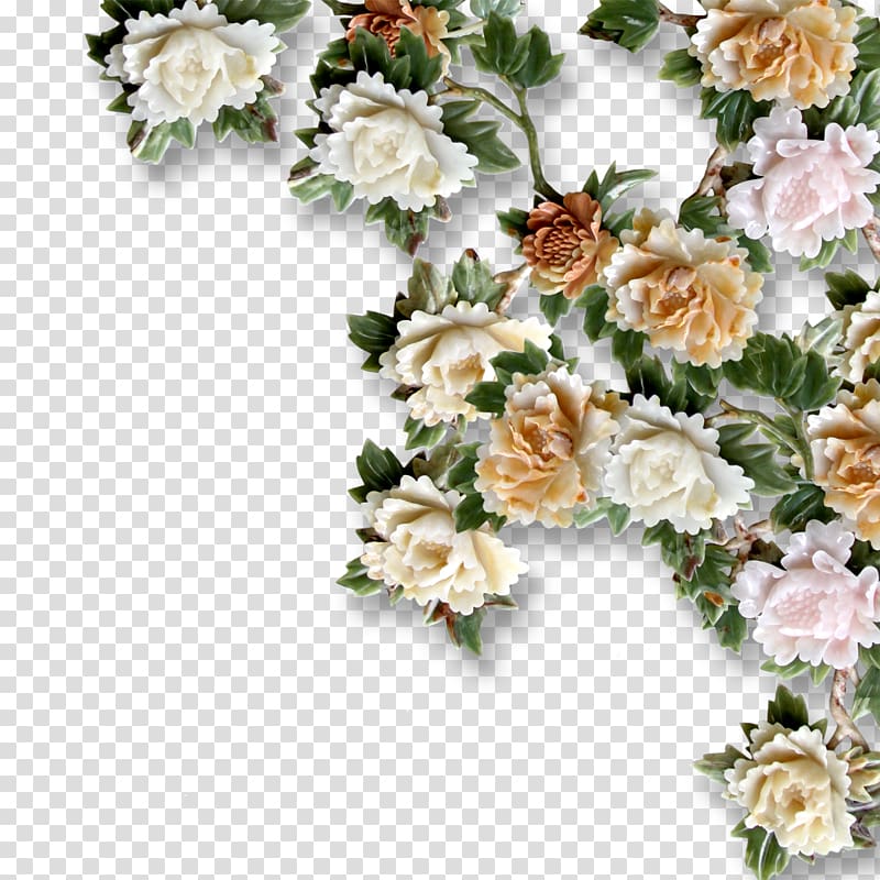 Floral design Icon, Jade peony transparent background PNG clipart