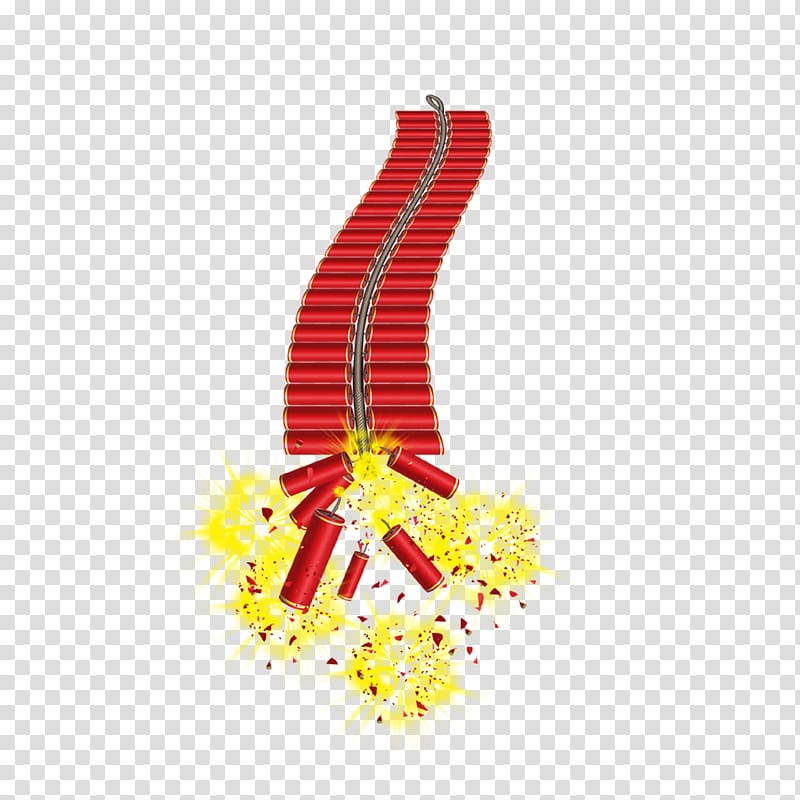 China Chinese New Year Firecracker Chinese calendar, Chinese New Year material transparent background PNG clipart