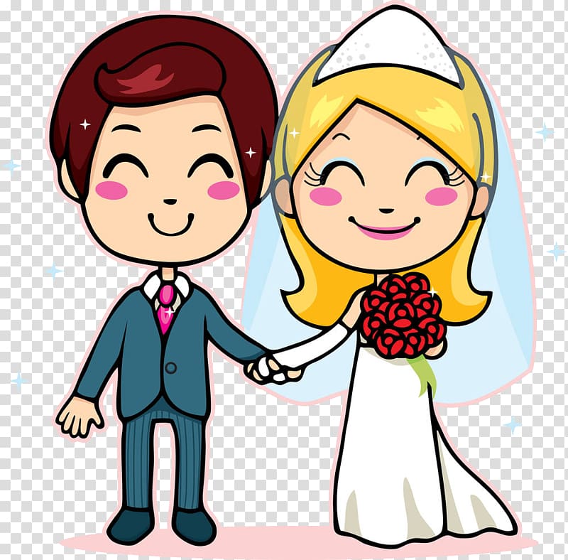 Marriage Echtpaar Drawing , A shy bride, groom transparent background PNG clipart