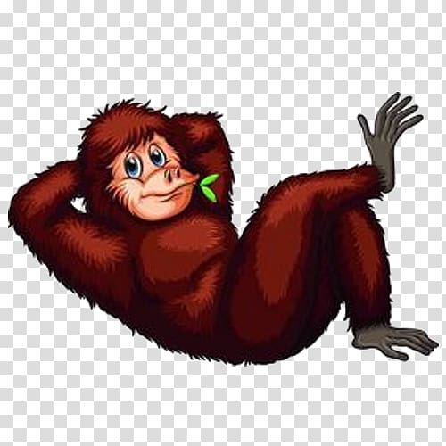 Orangutan Animal Illustrations , orangutan transparent background PNG clipart