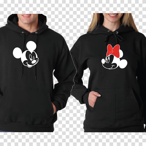 Hoodie T-shirt Minnie Mouse Mickey Mouse, T-shirt transparent background PNG clipart