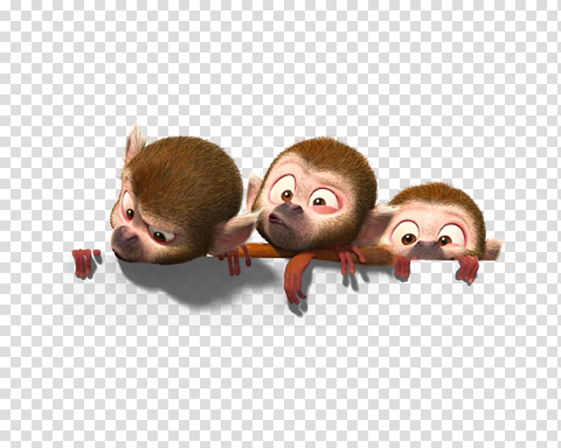 T-shirt Monkey Character, Three little monkeys transparent background PNG clipart