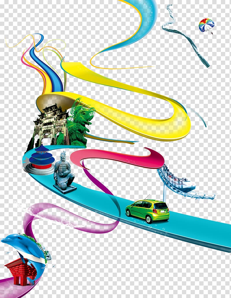 Car Travel, car travel curve transparent background PNG clipart