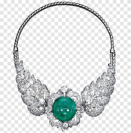 Emerald Cartier Necklace Cabochon Jewellery, Garden Necklace transparent background PNG clipart