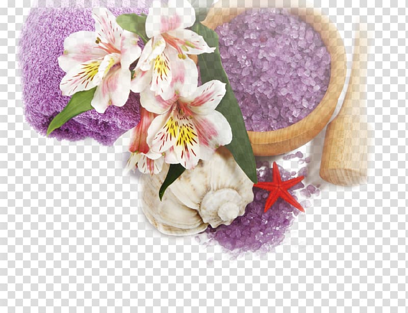 Day spa Flower Bath salts , Coarse salt transparent background PNG clipart