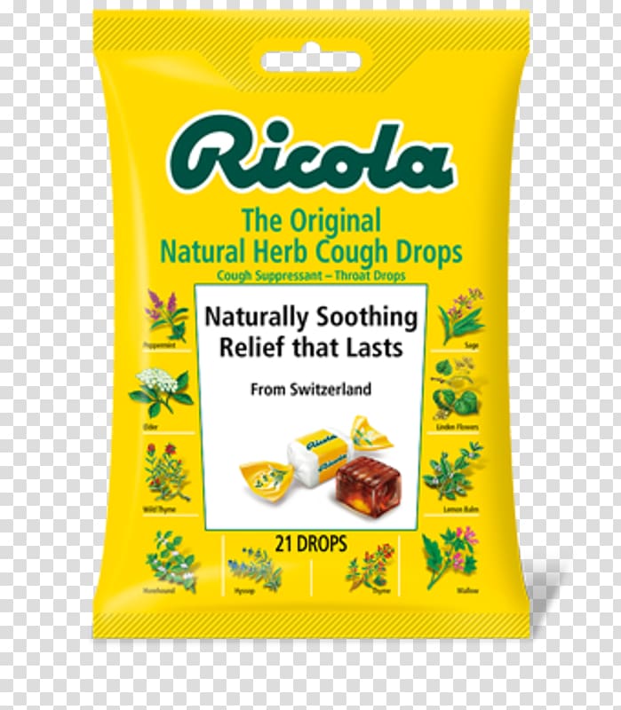 Ricola Throat lozenge Cough Herb, honey drops transparent background PNG clipart