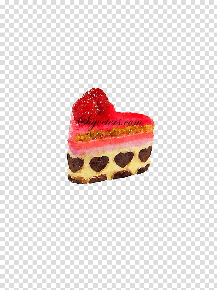 Cheesecake Birthday cake Chocolate Illustration, Love Strawberry Chocolate material transparent background PNG clipart