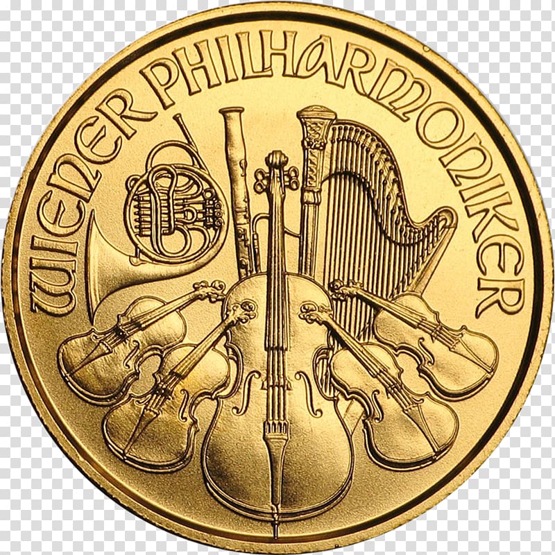 Austrian Silver Vienna Philharmonic Bullion coin Silver coin, bullion transparent background PNG clipart