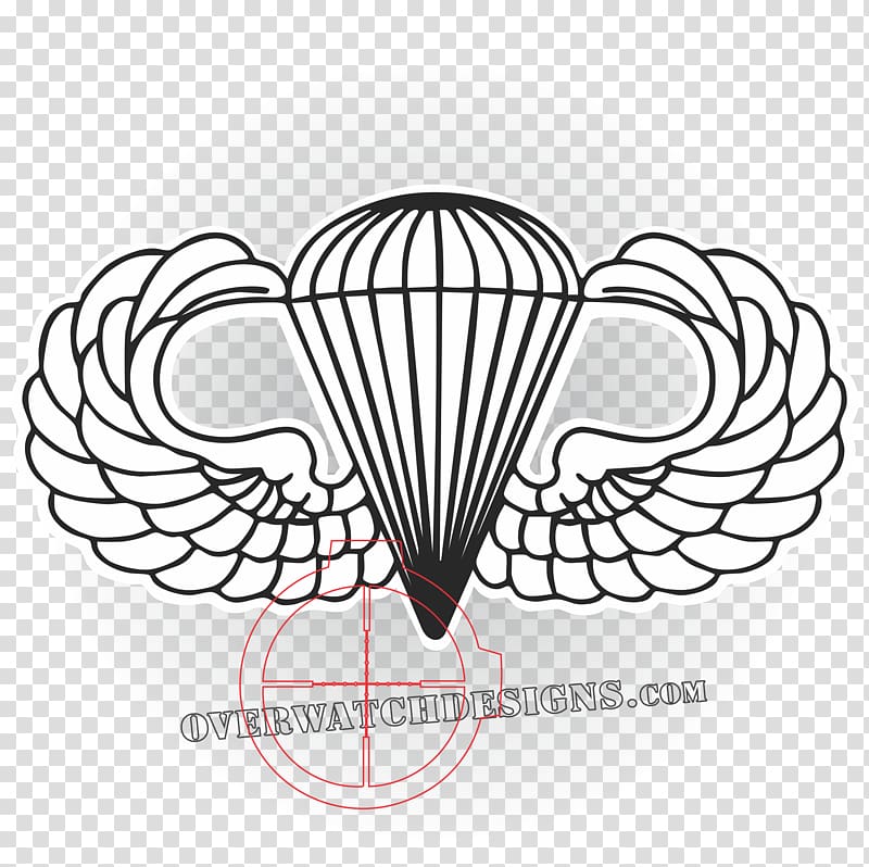 United States Army Airborne School Parachutist Badge Airborne forces Paratrooper Military, indian flag colour parachute transparent background PNG clipart