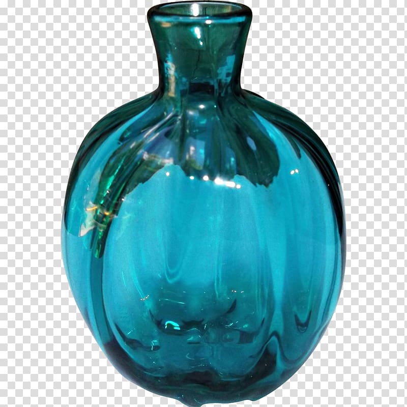 Glass bottle Vase Studio glass, flask transparent background PNG clipart