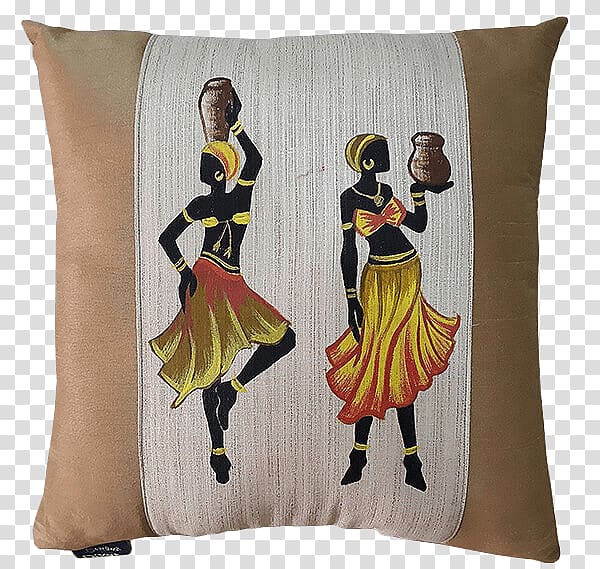 Cushion Throw Pillows Textile Polyester, hand-painted woman transparent background PNG clipart