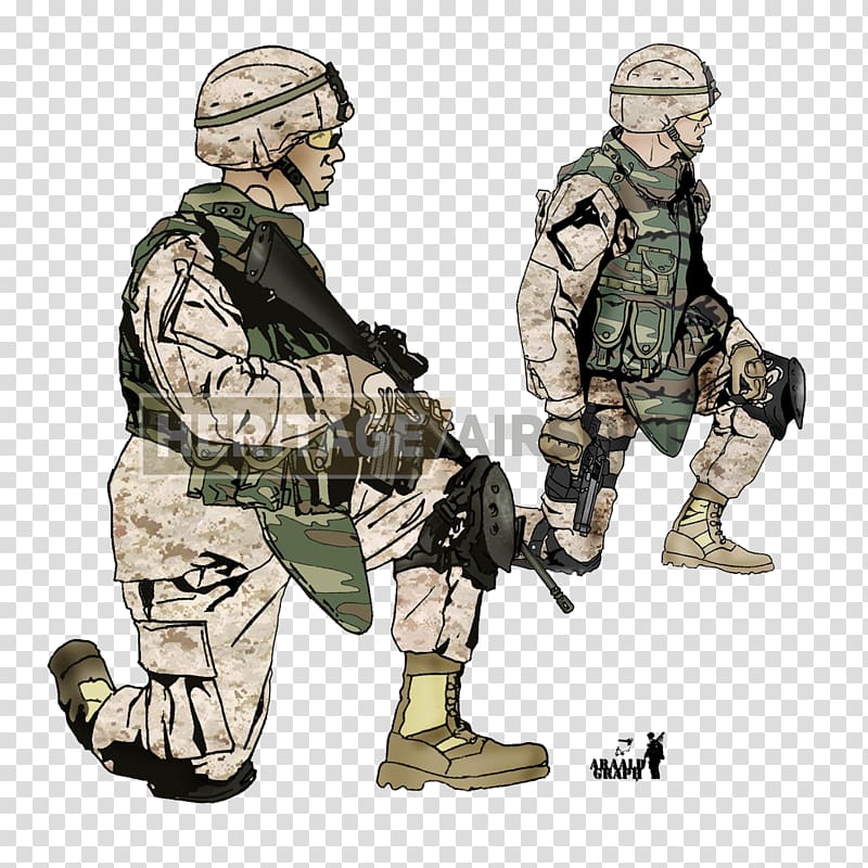 Soldier Military camouflage Airsoft United States Marine Corps, marines transparent background PNG clipart