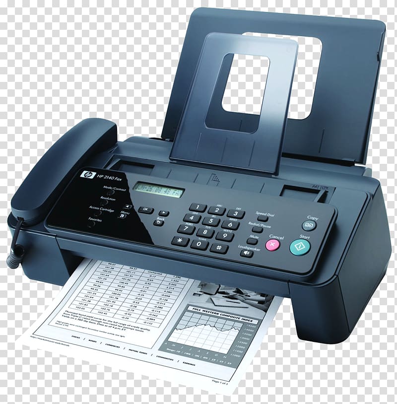 gray and black HP copier illustration, Junk fax Paper copier Machine, Fax Machine transparent background PNG clipart