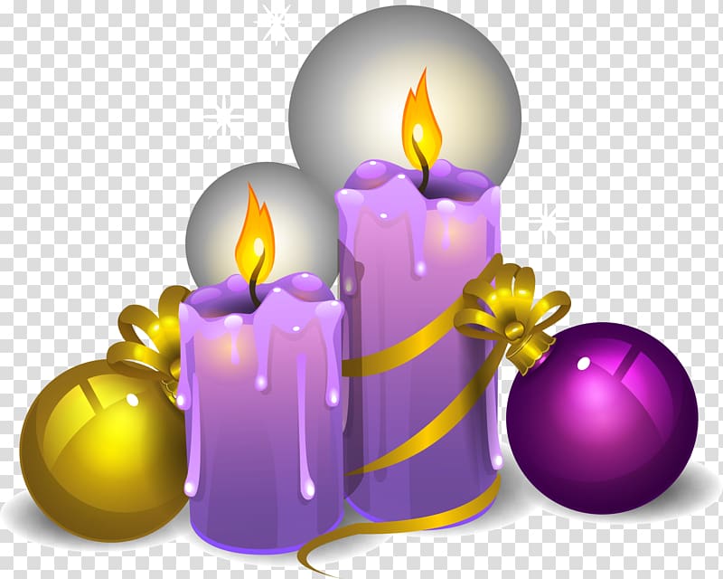 Purple Candle Violet, Purple candle balls transparent background PNG clipart