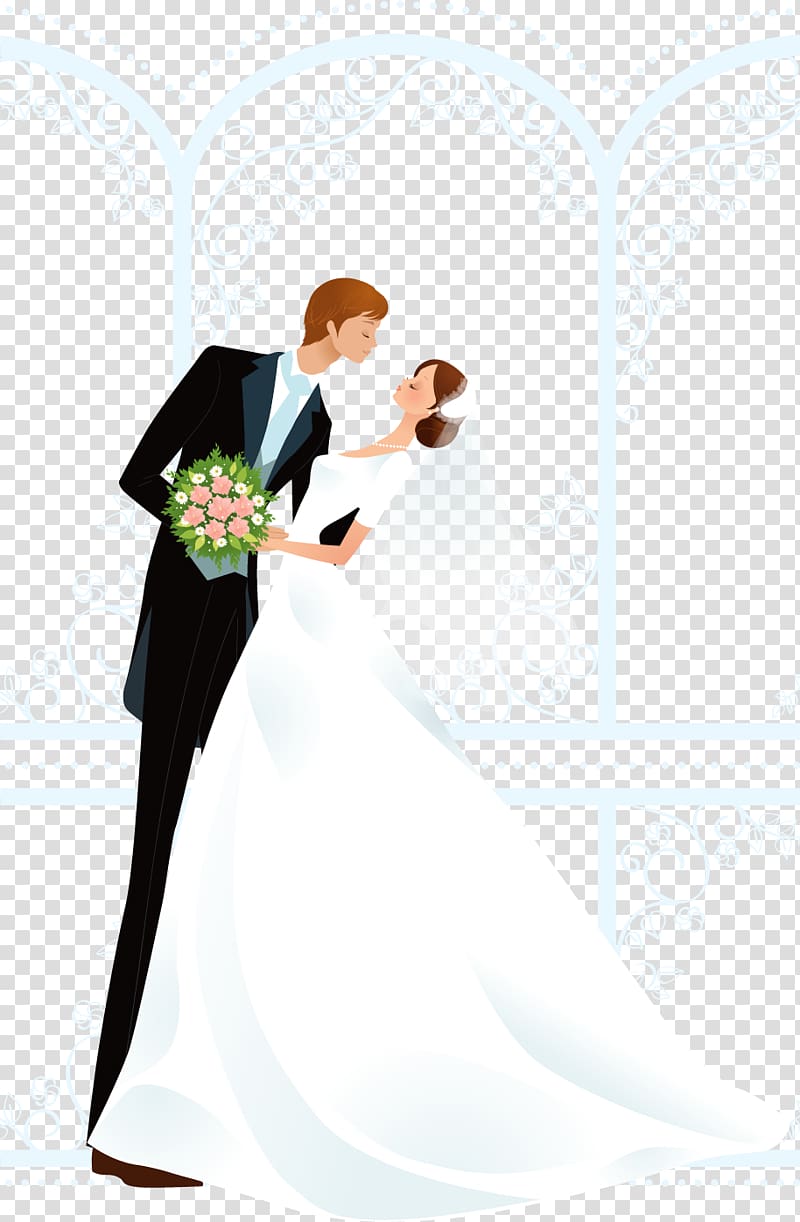 man and woman wedding , Wedding invitation Bridegroom Marriage, My Wedding poster material transparent background PNG clipart