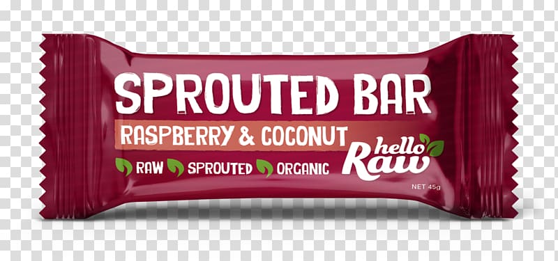 Chocolate bar Smoothie Hello Raw Sprouted Bar Raw foodism Brand, raspberry bars transparent background PNG clipart