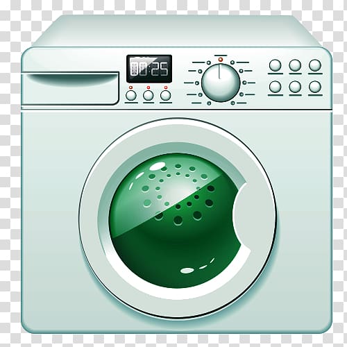 Washing machine Home appliance, Cartoon washing machine transparent background PNG clipart