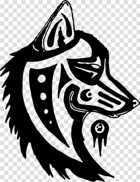 Gray wolf Totem pole Symbol Native Americans in the United States, symbol transparent background PNG clipart