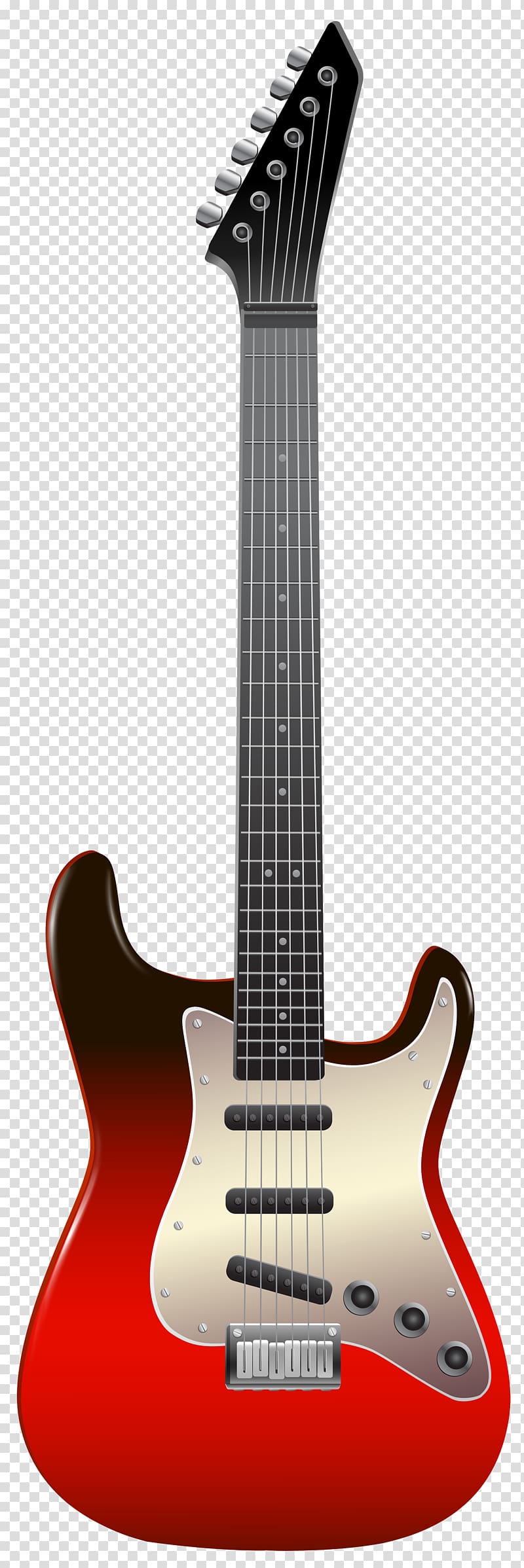 red and black electric guitar, Electric guitar Bass guitar, Guitar transparent background PNG clipart