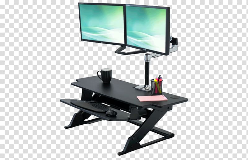 Standing desk Computer desk Sit-stand desk, table transparent background PNG clipart