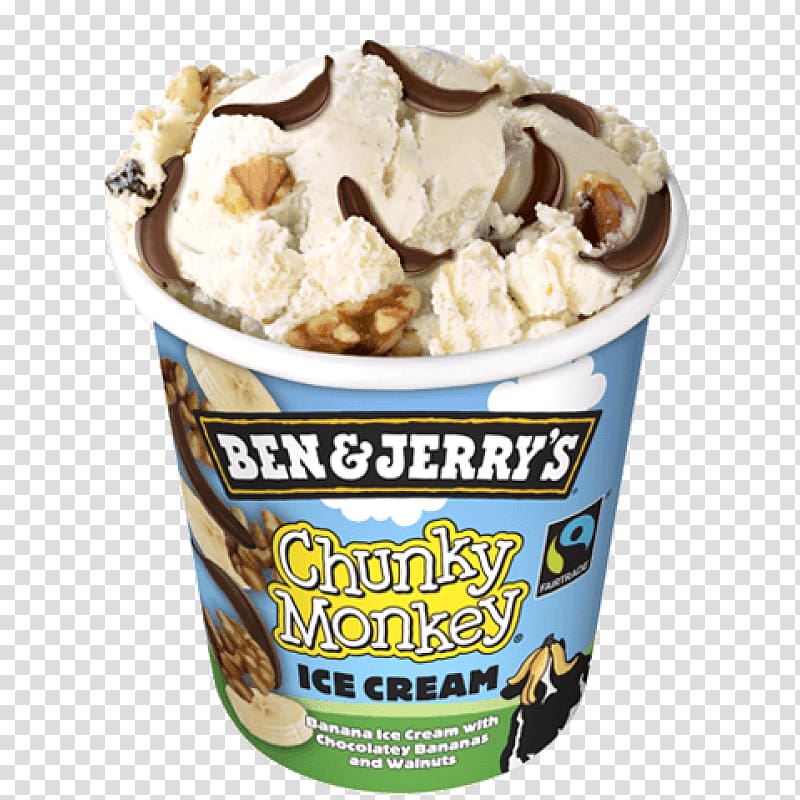Chunky Monkey Ice Cream Shop Ben & Jerry\'s Flavor, Ben Jerrys transparent background PNG clipart