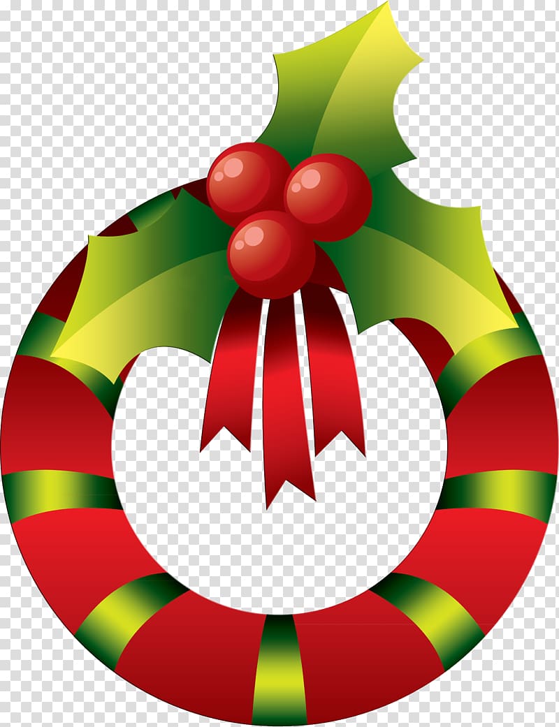 Christmas decoration Drawing , green christmas wreath transparent background PNG clipart