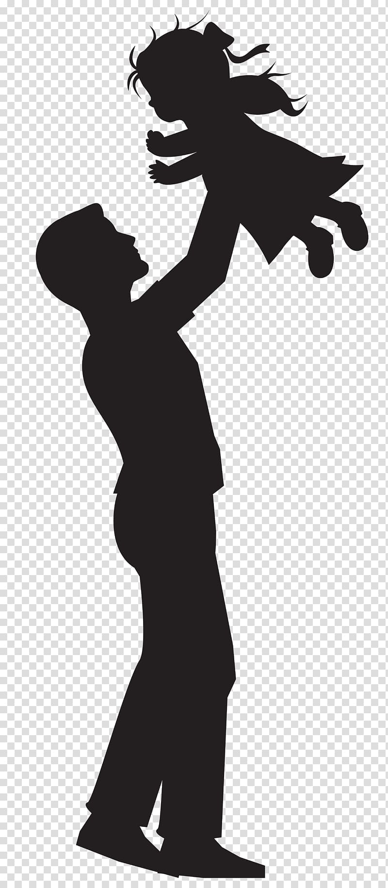 silhouette of man lifting child illustration, Father-daughter dance Father-daughter dance Silhouette , father transparent background PNG clipart
