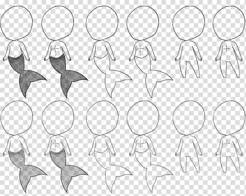 Line art Sketch, Mermaid scale transparent background PNG clipart