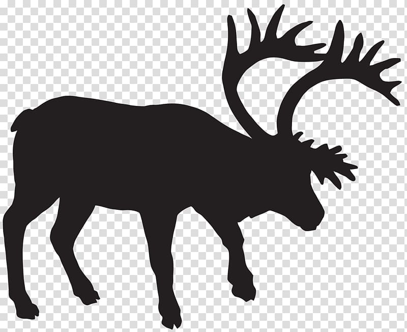 Deer Silhouette Muskox, MOOSE transparent background PNG clipart