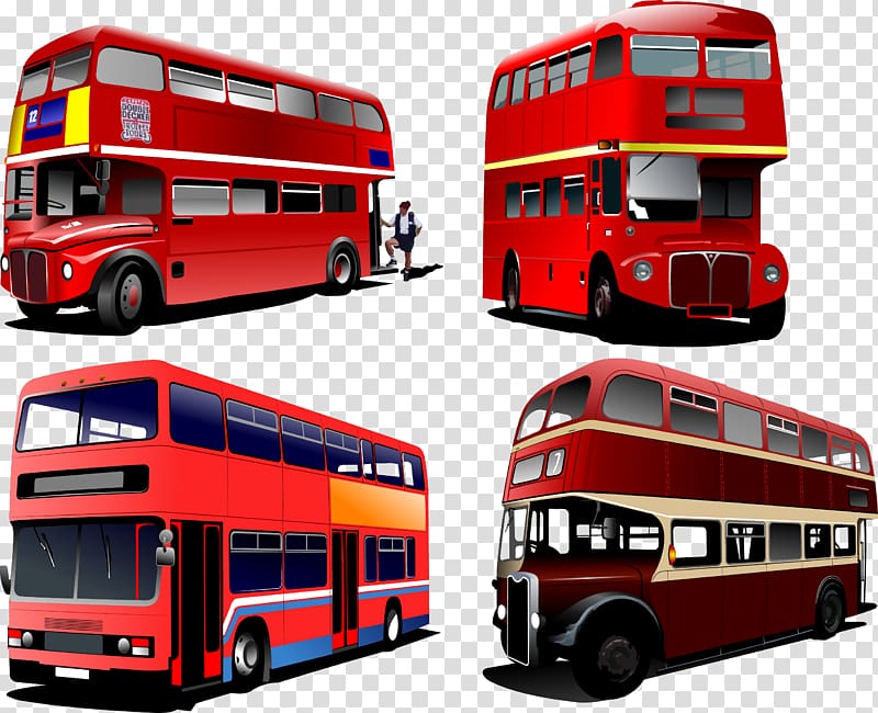 Double-decker bus Illustration, bus transparent background PNG clipart