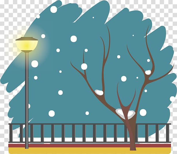 Season Winter, Bench in winter tree landscape transparent background PNG clipart