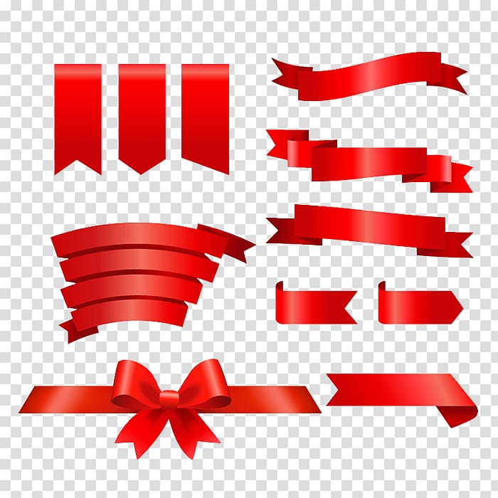 Adhesive tape Ribbon , Red Ribbon transparent background PNG clipart