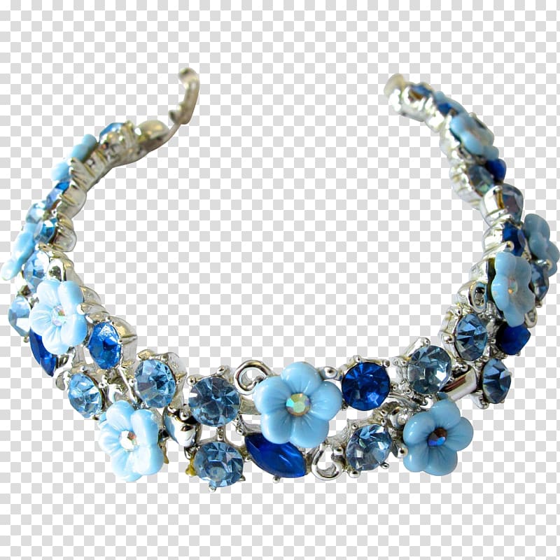 Blue Bracelet Jewellery Clothing Accessories Flower, flower garland transparent background PNG clipart