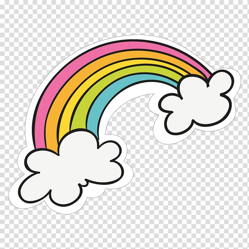 Rainbow , cartoon rainbow transparent background PNG clipart