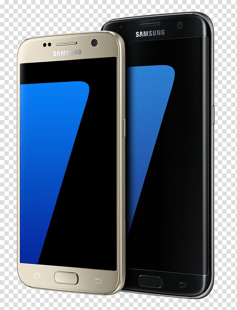 gold Samsung Galaxy S6 and midnight black Samsung Galaxy S7 Edge, S7 and S7 Edge transparent background PNG clipart