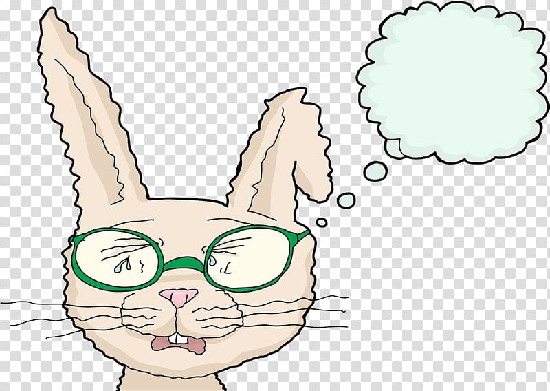 illustration Illustration, Myopia rabbit transparent background PNG clipart