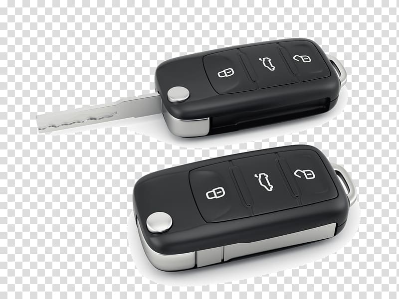 Electronics Accessory Product design, car keys in hand transparent background PNG clipart