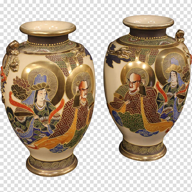 Vase Ceramica giapponese Pottery Satsuma ware, vase transparent background PNG clipart