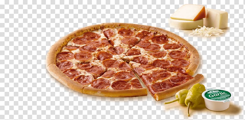 Papa John\'s Pepperoni Pizza Italian cuisine, Pizza Company transparent background PNG clipart