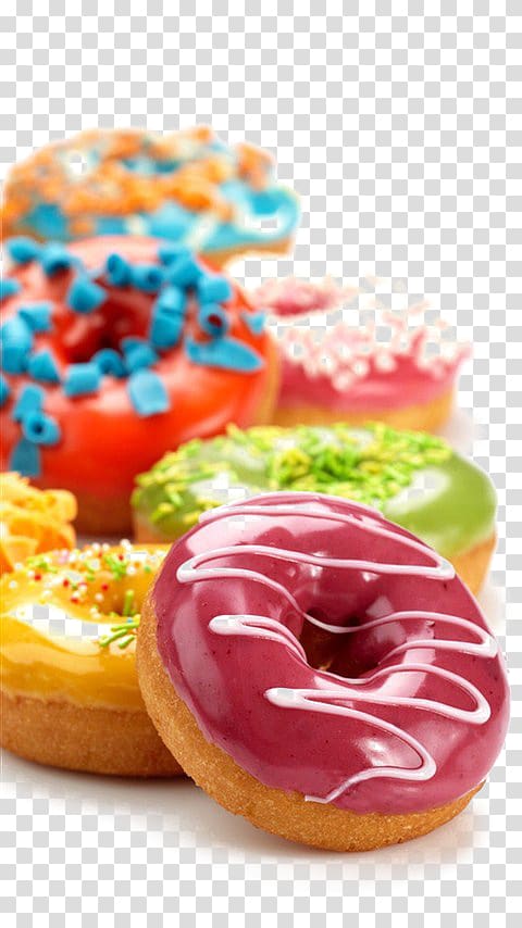 doughnut , Doughnut High-definition television High-definition video 1080p , Colored donut transparent background PNG clipart