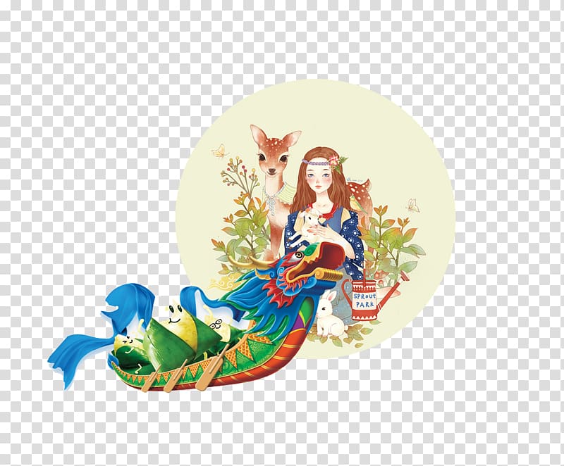 Dragon boat Gratis Mid-Autumn Festival, Mid-Autumn Festival Dragon Boat Race transparent background PNG clipart