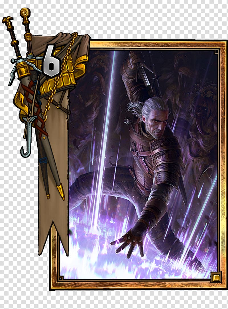 Gwent: The Witcher Card Game Geralt of Rivia The Witcher 3: Wild Hunt Triss Merigold, Geralt transparent background PNG clipart