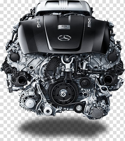 Mercedes-Benz AMG GT Car Twin-turbo V8 engine, Engine Pic transparent background PNG clipart