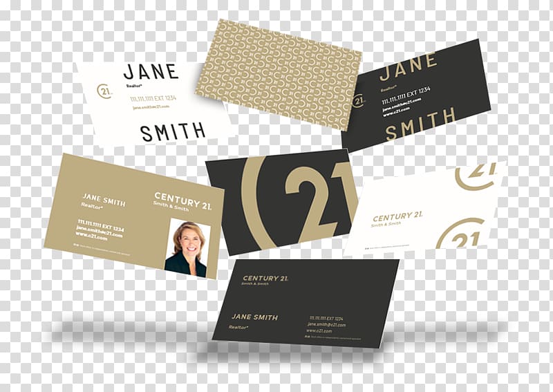 Business Cards Century 21 Paper Logo, business card designs transparent background PNG clipart