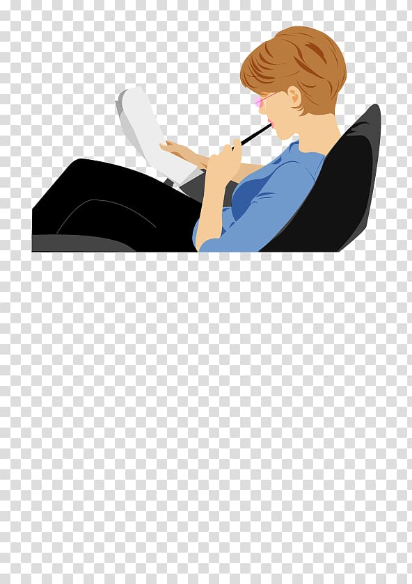 Sitting Cartoon Illustration, Man sitting on the couch watching file transparent background PNG clipart