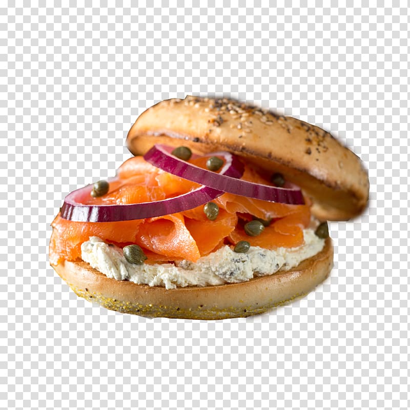 Bagel and cream cheese Lox Smoked salmon Toast, bagel transparent background PNG clipart