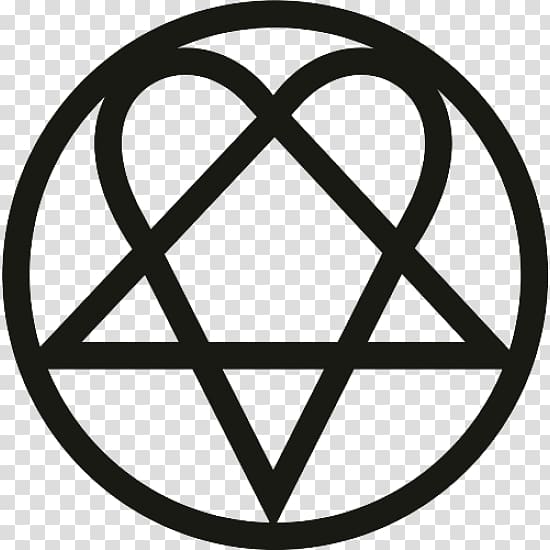 Heartagram HIM Logo Love Metal Decal, symbol transparent background PNG clipart